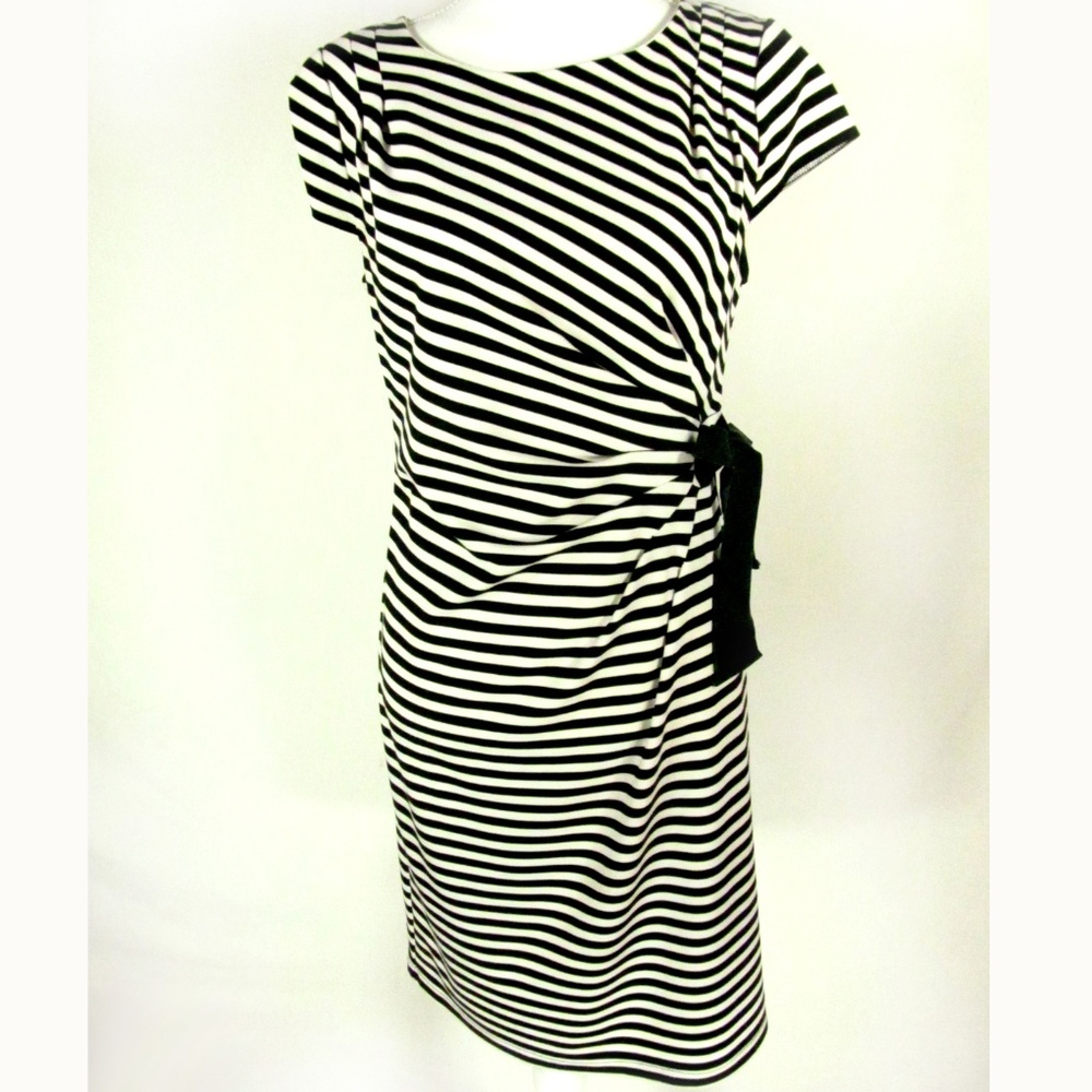 Spense Dress Size 8 Black White Stripes